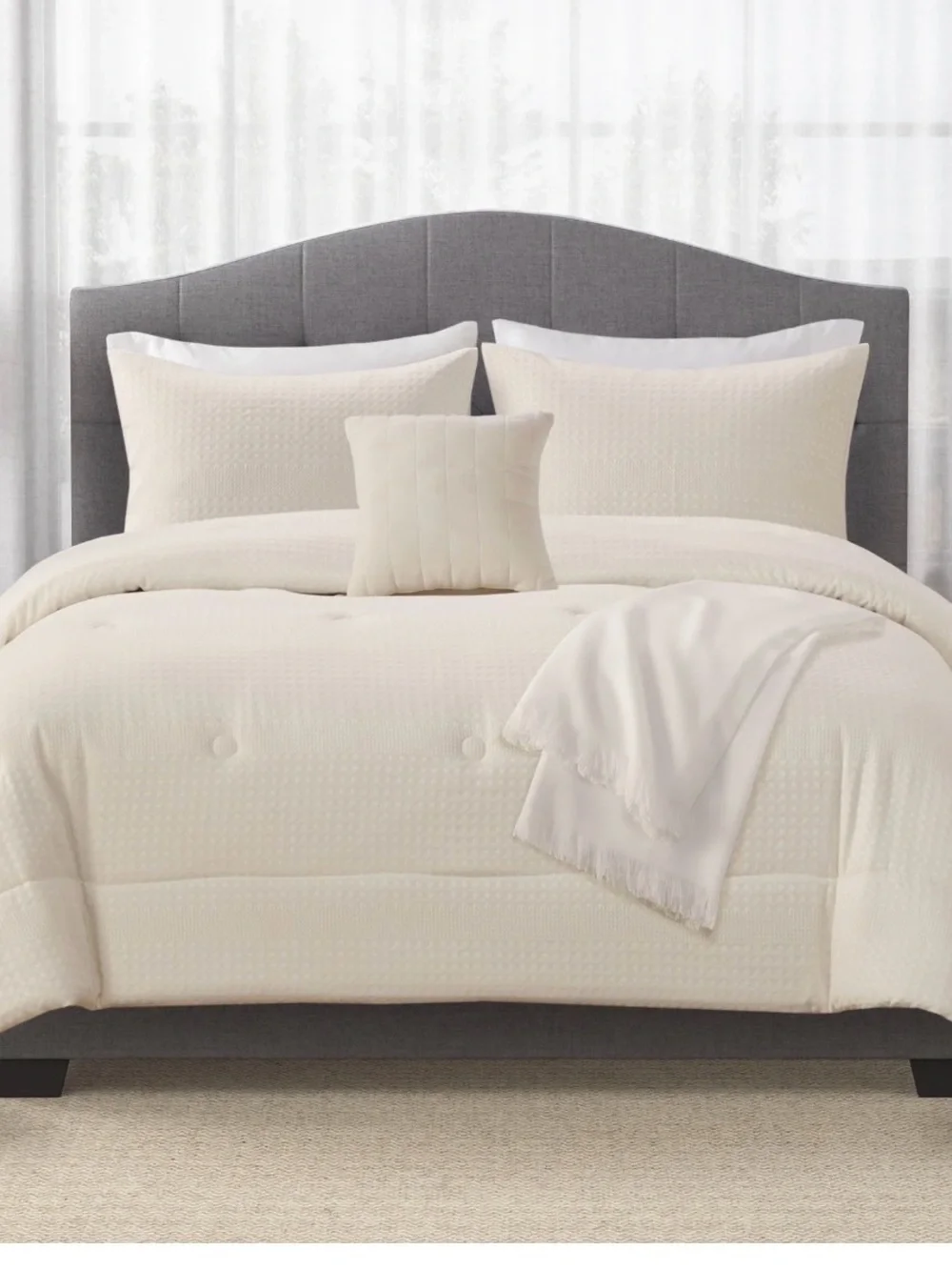 Mainstays Cream Quilted Comforter Set
